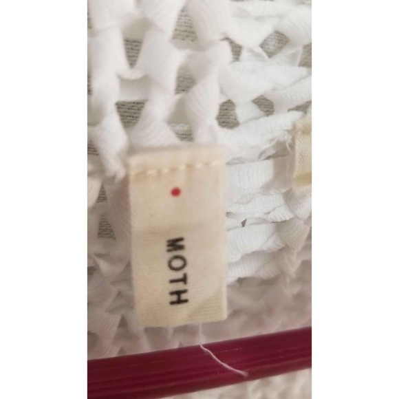 MOTH Anthropologie XS white chunky knit tank top - Picture 2 of 7